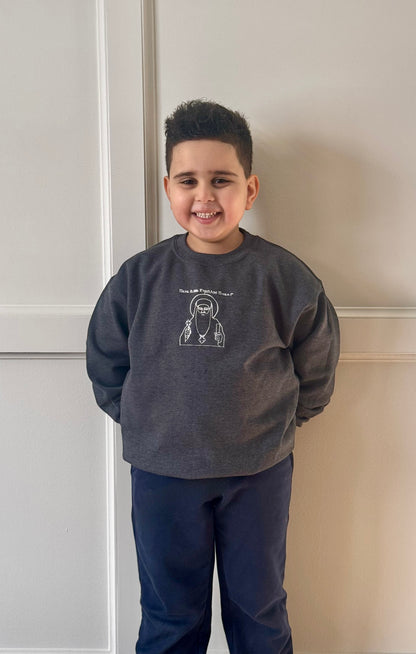 H.H. St. Pope Kyrillos VI Version 2 Kids Embroidered Crewneck